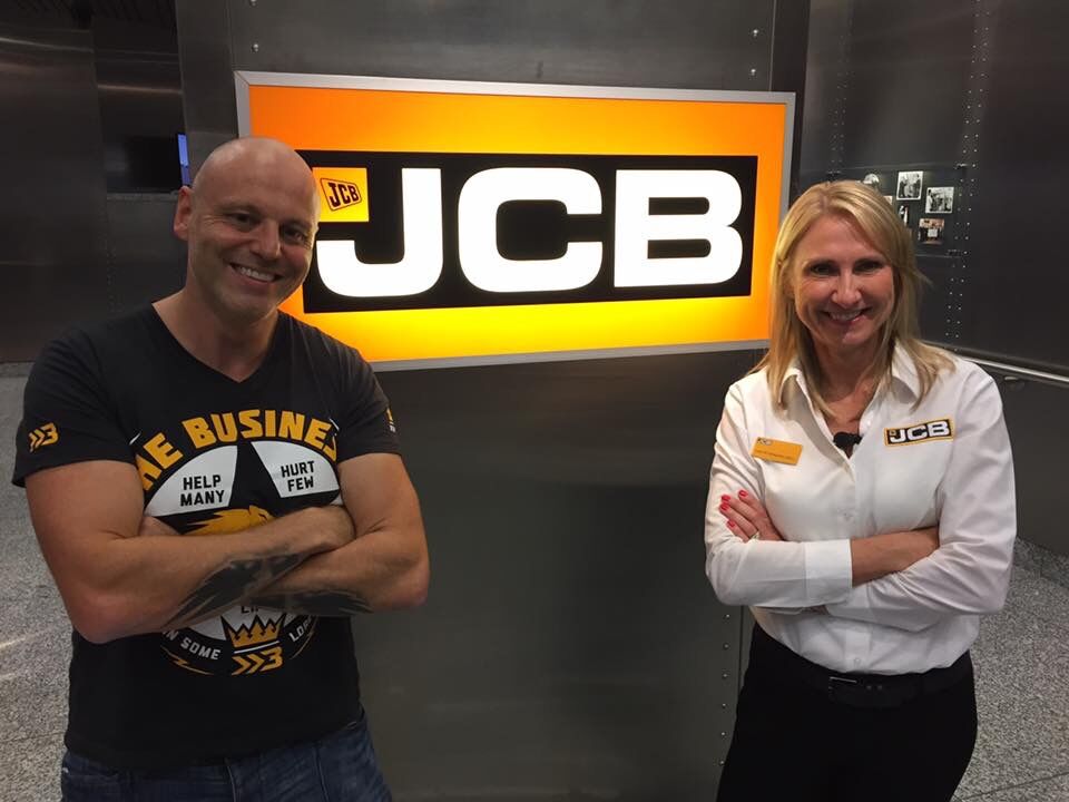 Brad on-site at JCB for a brand shoot